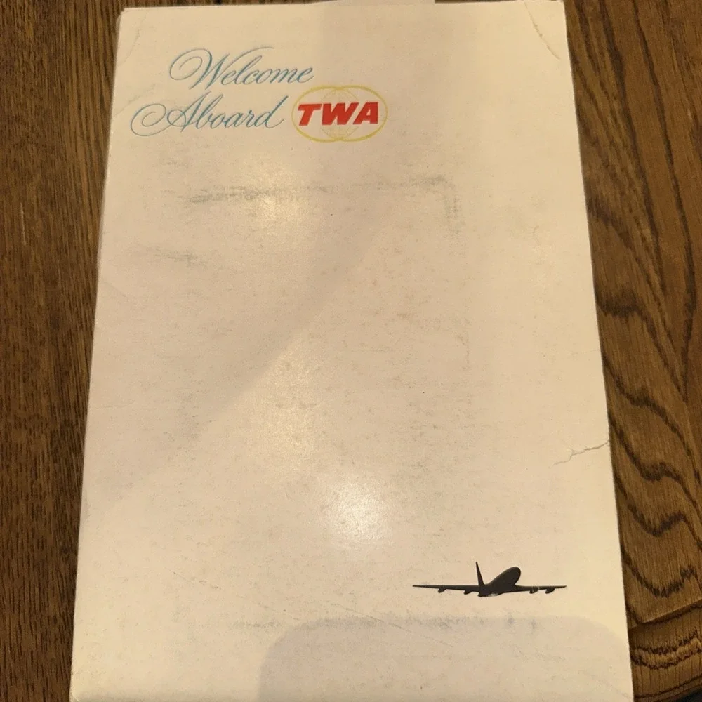 TWA Airlines In Flight Package 1965 Rare Vintage Collectible